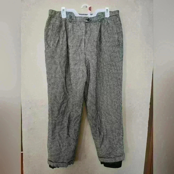 Lauren Ralph Lauren Pants - Lauren Ralph Lauren black and white houndstooth 100% wool trouser size 18W